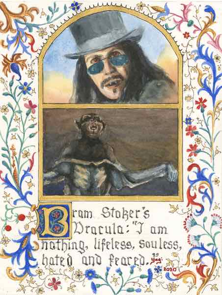 Bram Stoker's Dracula,  w/c gouache acrylic & ink on paper, 2020