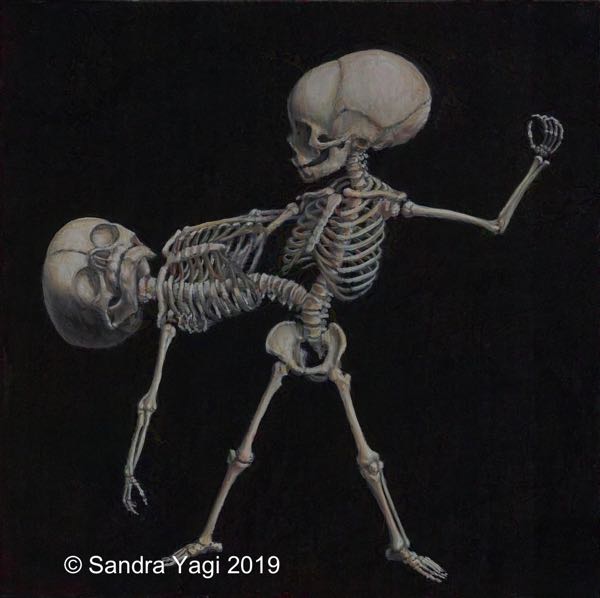 Dancing with the Stars #7, oil on panel, 12x12, 2019