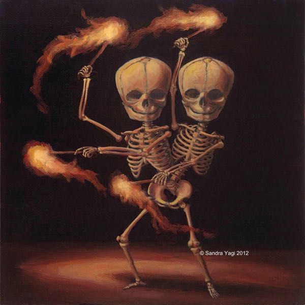 Fire and Sword Twins, oil on panel, 12 x 9, 2012 SOLD