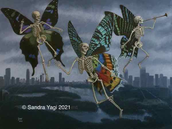 Three Angels, oil on canvas, 30x40, 2021