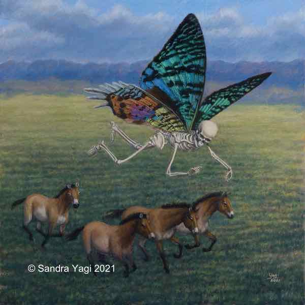 Equus, oil on panel, 20x20, 2021