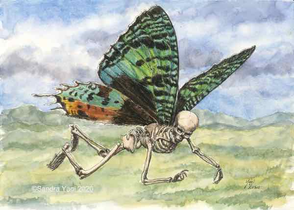 Equus study, watercolor, 2020, SOLD