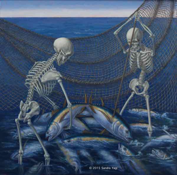 Tuna Fishing after Dali, oil on panel, 20x20, 2015 SOLD