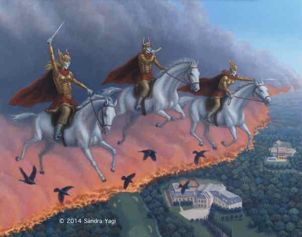 Ride of the Valkyries, oil on panel, 24 x 30, 2014