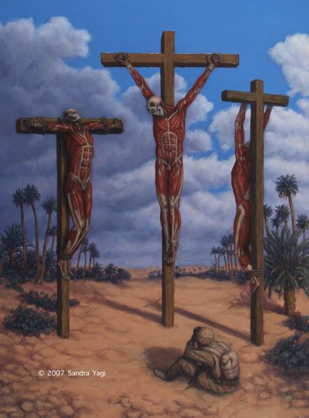 Flayed Crucifixion, 2007 oil on panel, 24x18, SOLD