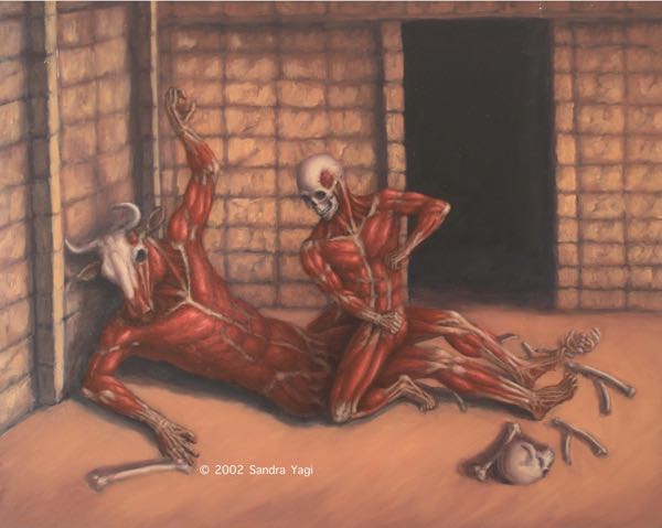 Theseus and Minotaur, 2006, 16x20 oil on panel, SOLD