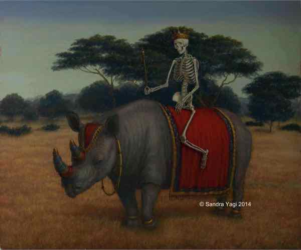 The Last Rhinoceros, oil on panel, 20x24, 2014