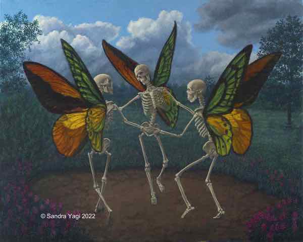 Three Angels, oil on canvas, 30x40, 2021
