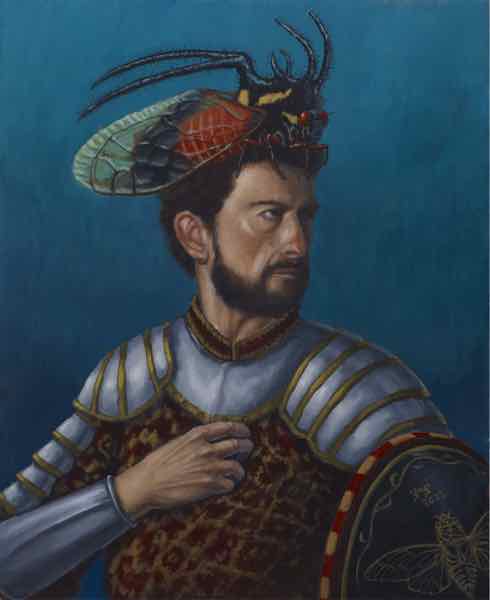 Hussar of the Cicada regiment, 20x16, oil on panel 2022