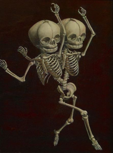 Fred and Ginger #2, oil on panel, 12x9, 2019