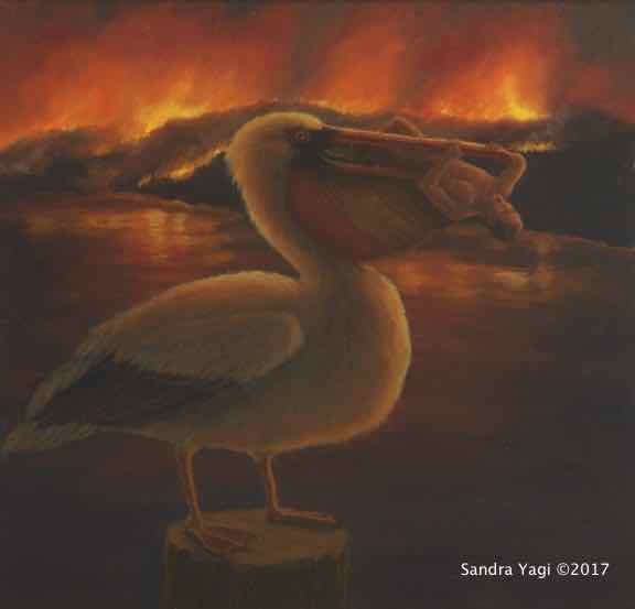 The Pelican, oil on panel, 12x12, 2017 SOLD